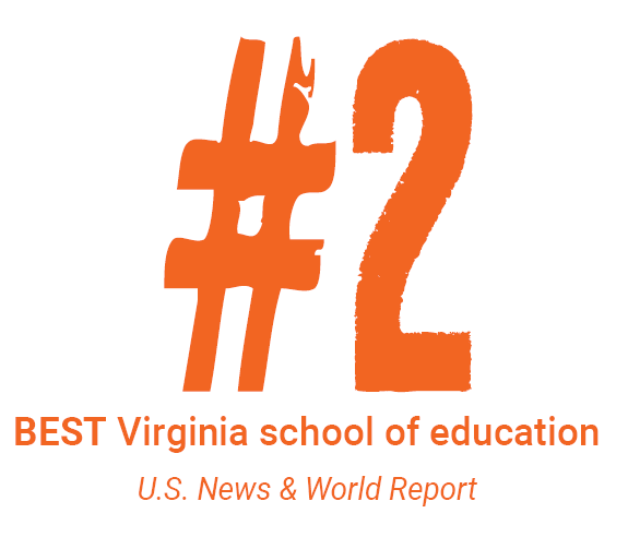 Ranked #2 BEST School of Education in Virginia by U.S. News and World Report