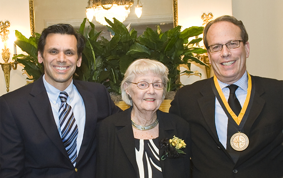 VCU's President Rao, Ruth Harris, and Dr. Paul Gerber.