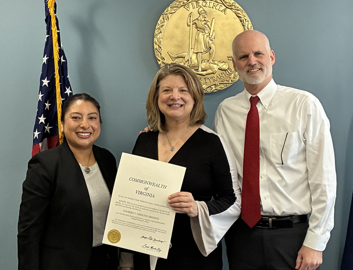 Kim Bridges, Ph.D., appointed to Virginia Board of Education