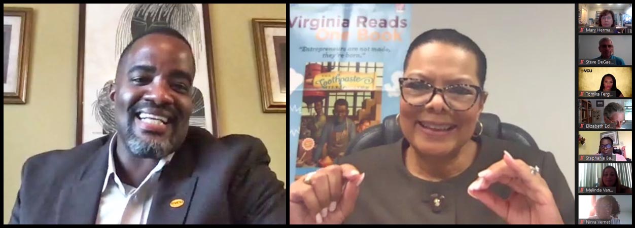 Presenters at the VCU SOE Fall 2020 Virtual Convocation included Dean Andrew Daire, Ph.D., and Maria Pitre-Martin, superintendent of Petersburg City Public Schools, who delivered the keynote address.