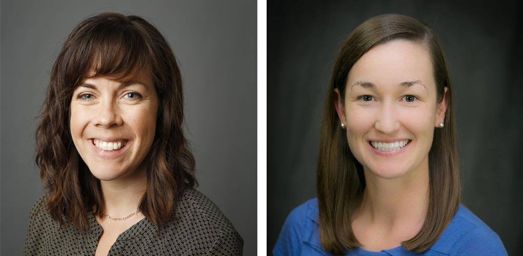 From left: headshots of Dr. Hillary Parkhouse, assistant professor, Department of Teaching and Learning, and doctoral student Virginia Massaro.