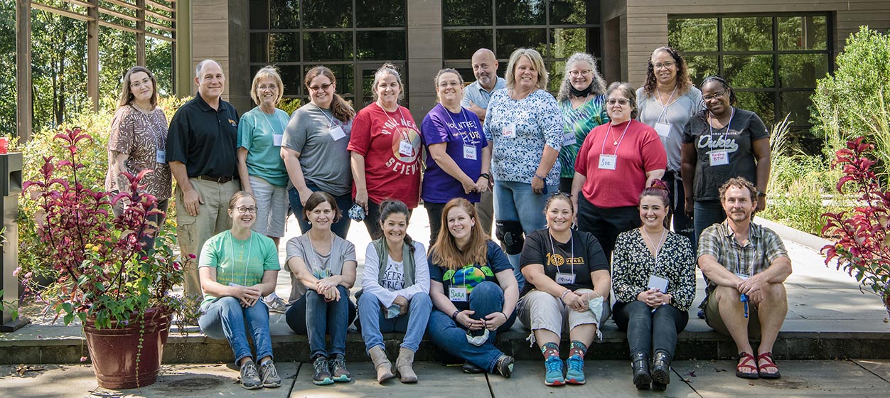 The educator team  at the VCU Rice Rivers Center participated for two days of life science education training with professors, scientists and environmentalists in September 2021.