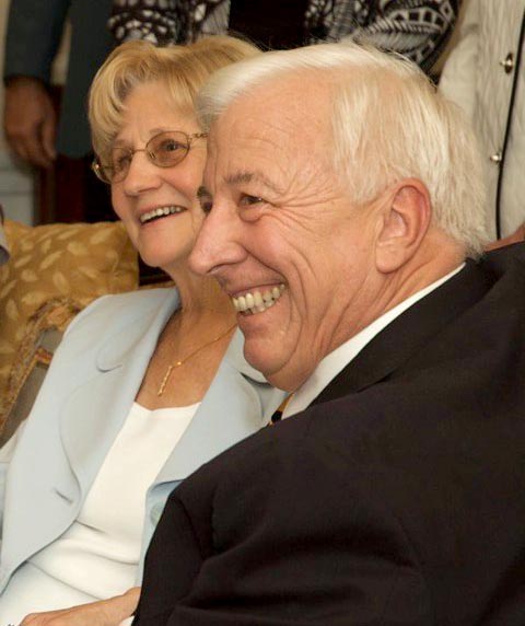 Dr. Gary Sarkozi and his wife, Leigh, at his retirement reception in 2010.