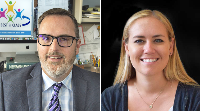 Headshots of Dr. Kevin Sutherland and Dr. Kristen Granger of the VCU School of Education.