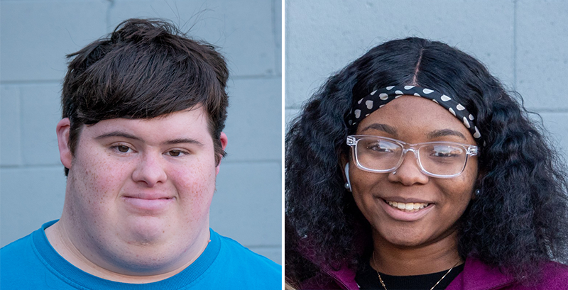 Headshots of two first-year ACE-IT students: Wright Villani and Jewell Jones.